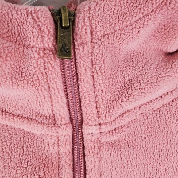 Ampersand half zip Cozy cutie raspberry pink girls size XL  new! - Picture 5 of 9